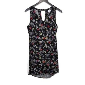 Black Floral Sleeveless Dress